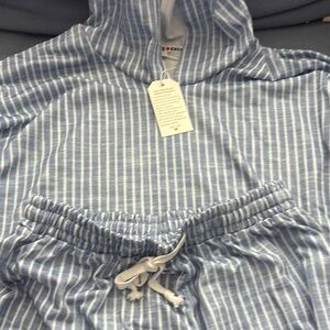 Striped Blue Pajama Set